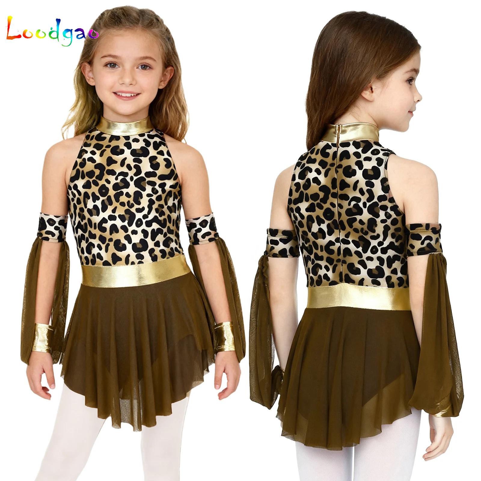 Summer Clothing For Girls - ชุดคอสเพลย์เด็ก ลายเสือดาว แบบมนุษย์ถ้ำ ครูดส์ ชนเผ่าอินเดีย สำหรับงานคาร์นิวัล
