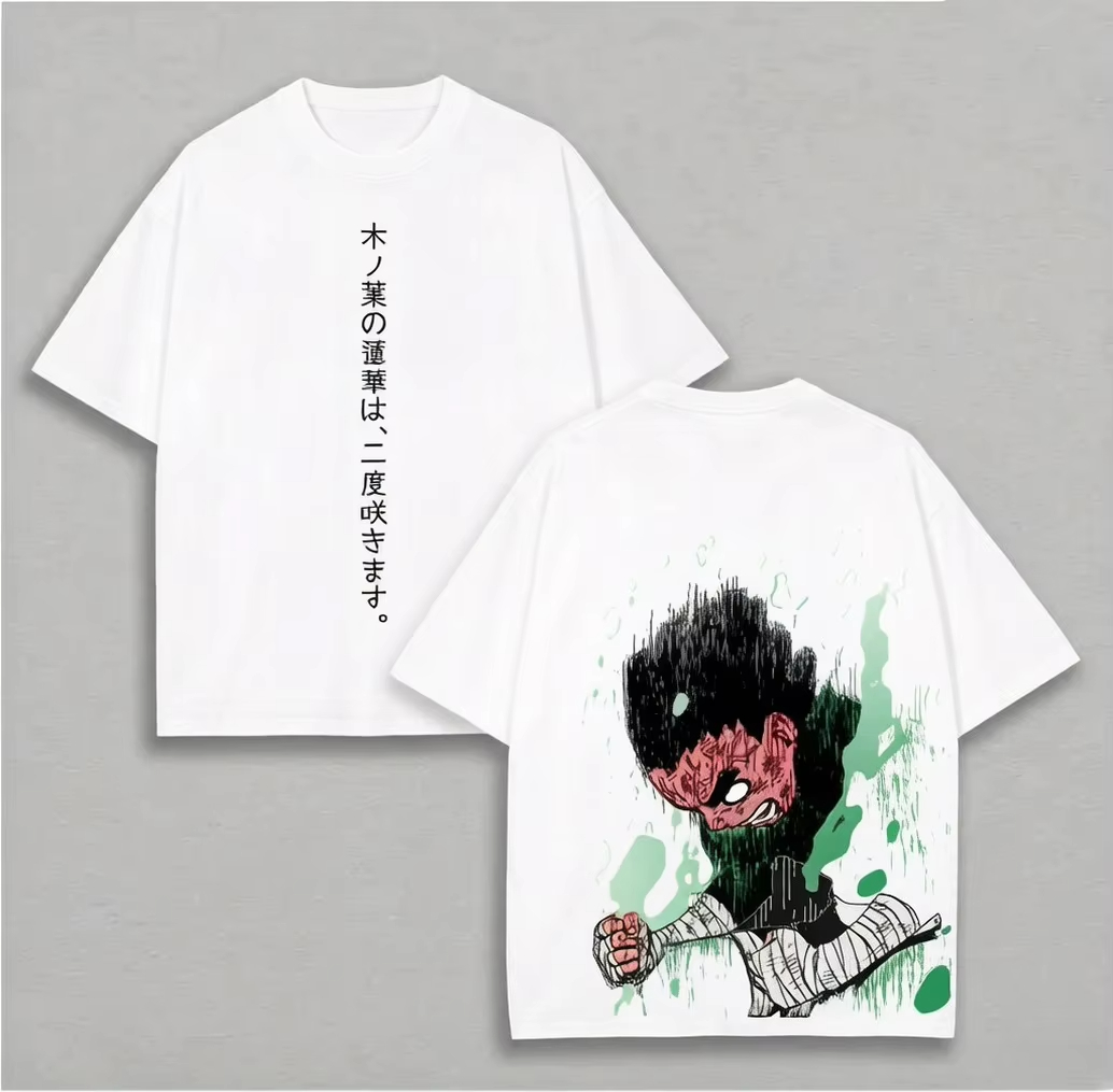 Japanese Summer Clothing Men - 2026 ฤดูร้อนอะนิเมะนารูโตะ ร็อค ลีเสื้อยืดโอเวอร์ไซส์, แปดประตูพิมพ์เสื้อยืดลำลองสตรีทแวร์สำหรับผู้ชายผู้หญิง