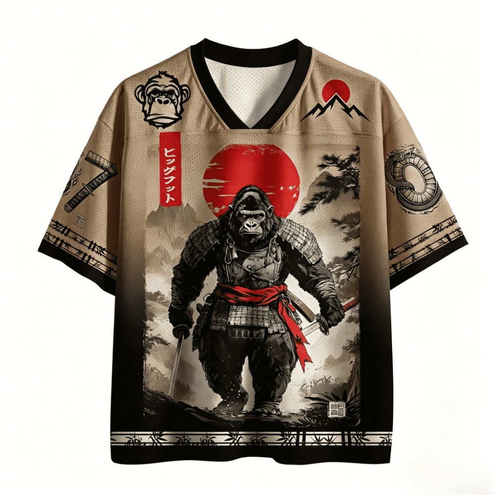 Japanese Summer Clothing Men - ฮาราจูกุ ซามูไรญี่ปุ่น กอริลลา 3DPrint Sport Breatha
