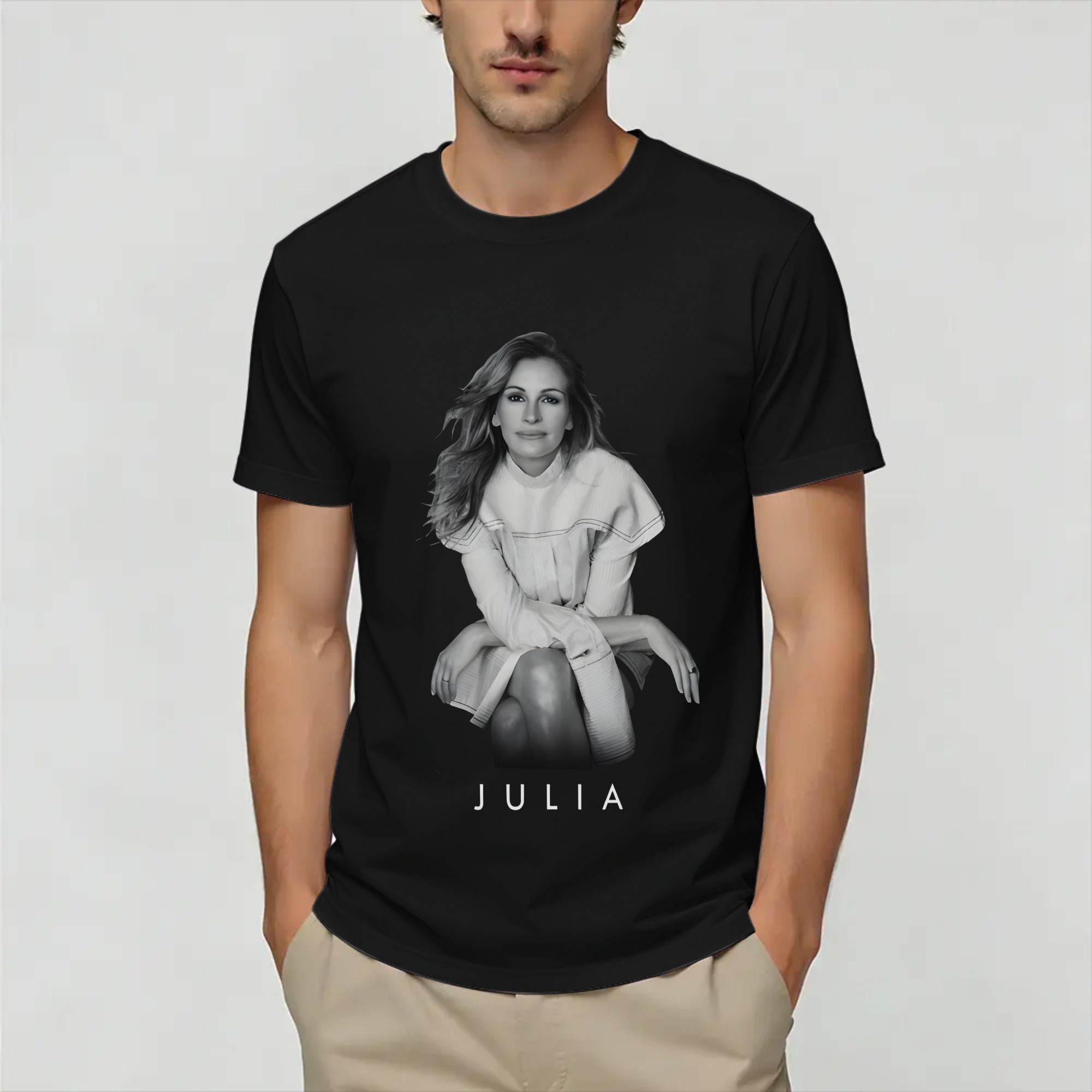 Summer Roberts Clothing - จูเลีย โรเบิร์ตส์เสื้อยืดผ้าฝ้ายแท้สำหรับชายฤดูร้อนเสื้อยืดสุดเจ๋ง O คอฮาราจูกุเสื้อยืดขนาดบวกเสื้อผ้าพิมพ์ลาย