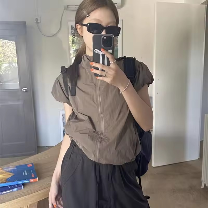 Crew Clothing Summer Jacket - Vintage เสื้อกีฬาผู้หญิง Mountaineer แขนสั้น Sun -