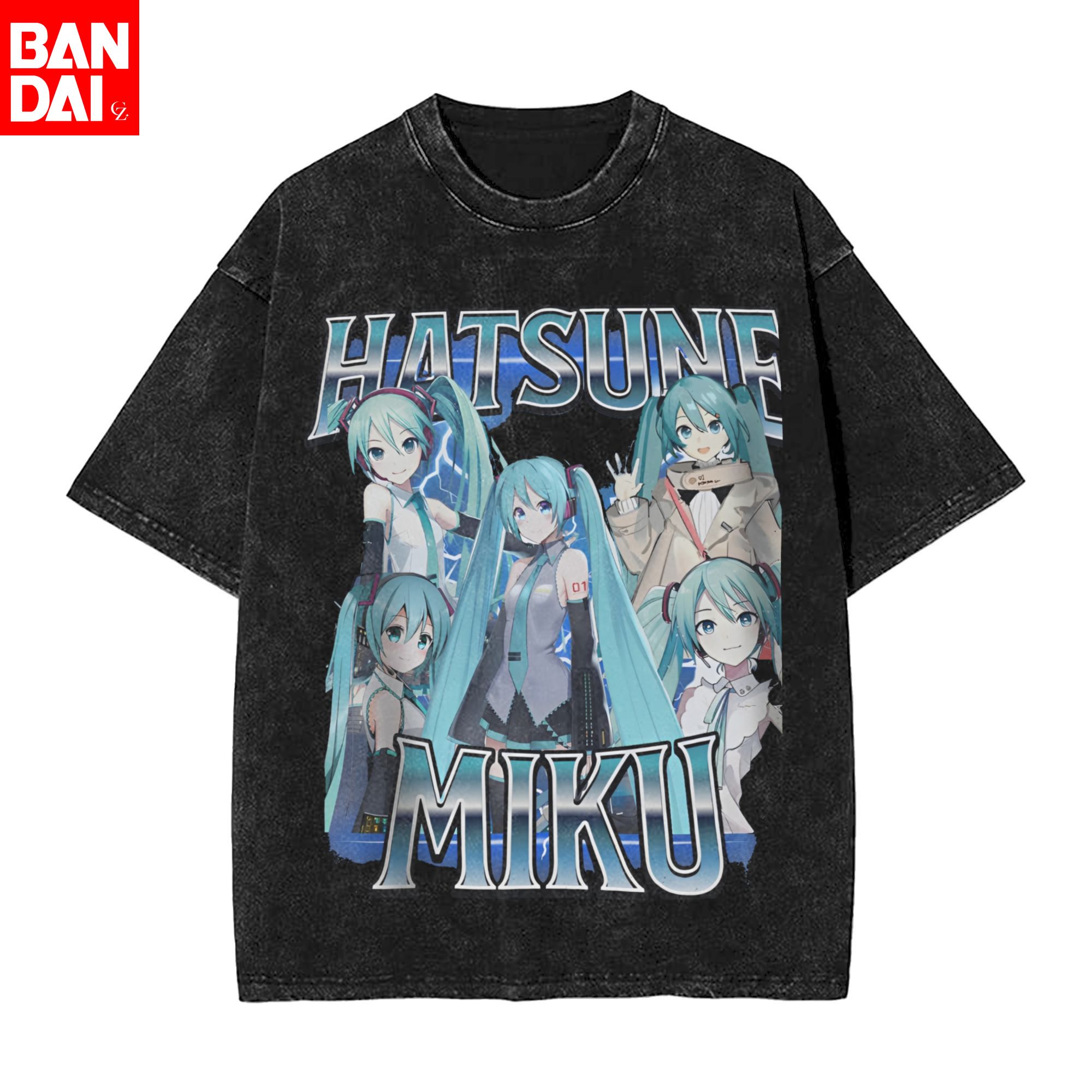 Japanese Summer Clothing Men - เสื้อยืดลายกราฟิก Hatsune Miku สไตล์วินเทจ ซัมเมอร์ 2026
