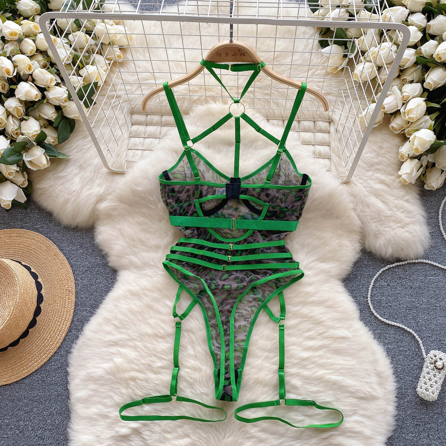 Summer Clothing Vintage - ผู้หญิง Hotsweet ตาข่าย Vintage สายรัด Chic