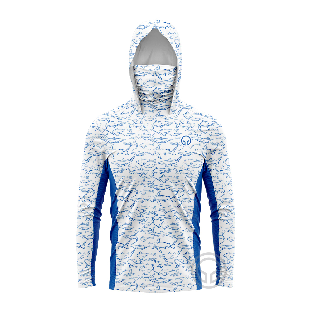Summer Clothing Wear - เสื้อผ้าตกปลาใหม่สำหรับฤดูร้อน เสื้อเจอร์ซีย์แขนยาวสำหรับผู้ชาย เสื้อยืดกันแดดป้องกันรังสียูวี ระบายอากาศได้ดี พร้อมฮู้ดสำหรับตกปลา
