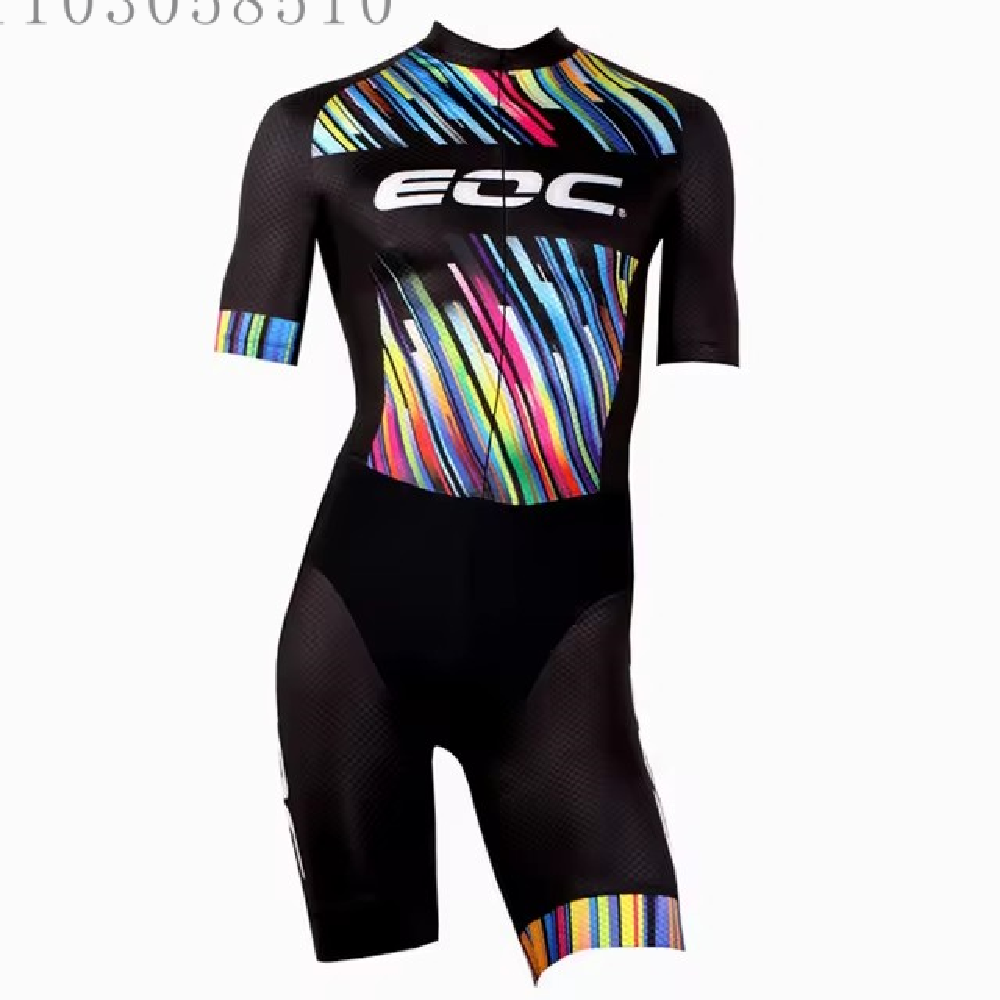 Summer Clothing Sale Men - EOC กีฬาอินไลน์สเก็ตความเร็วเสื้อผ้าสเก็ตการแข่งขัน Speedsuit ผู้ชายแขนสั้นสีสัน Tri SuitCiclismo