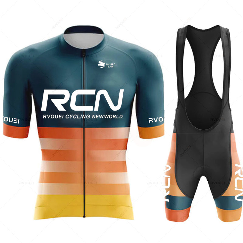 Summer Clothing Sale Men - ชุดเสื้อจักรยานแขนสั้นสำหรับผู้ชาย Rvouei Team 2026 สำหรับฤดูร้อน ชุด