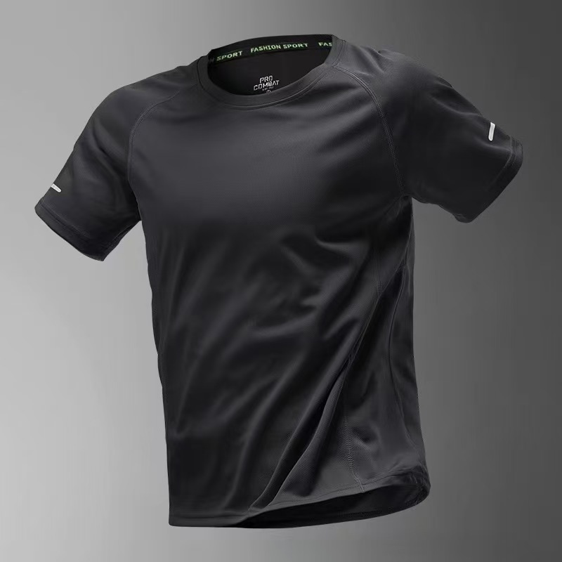 Summer Clothing Men 2025 - เสื้อยืดแห้งเร็วผู้ชาย 2025 ฤดูร้อน ผ้าตาข่าย แขนสั้น เสื้อออกกำลังกาย
