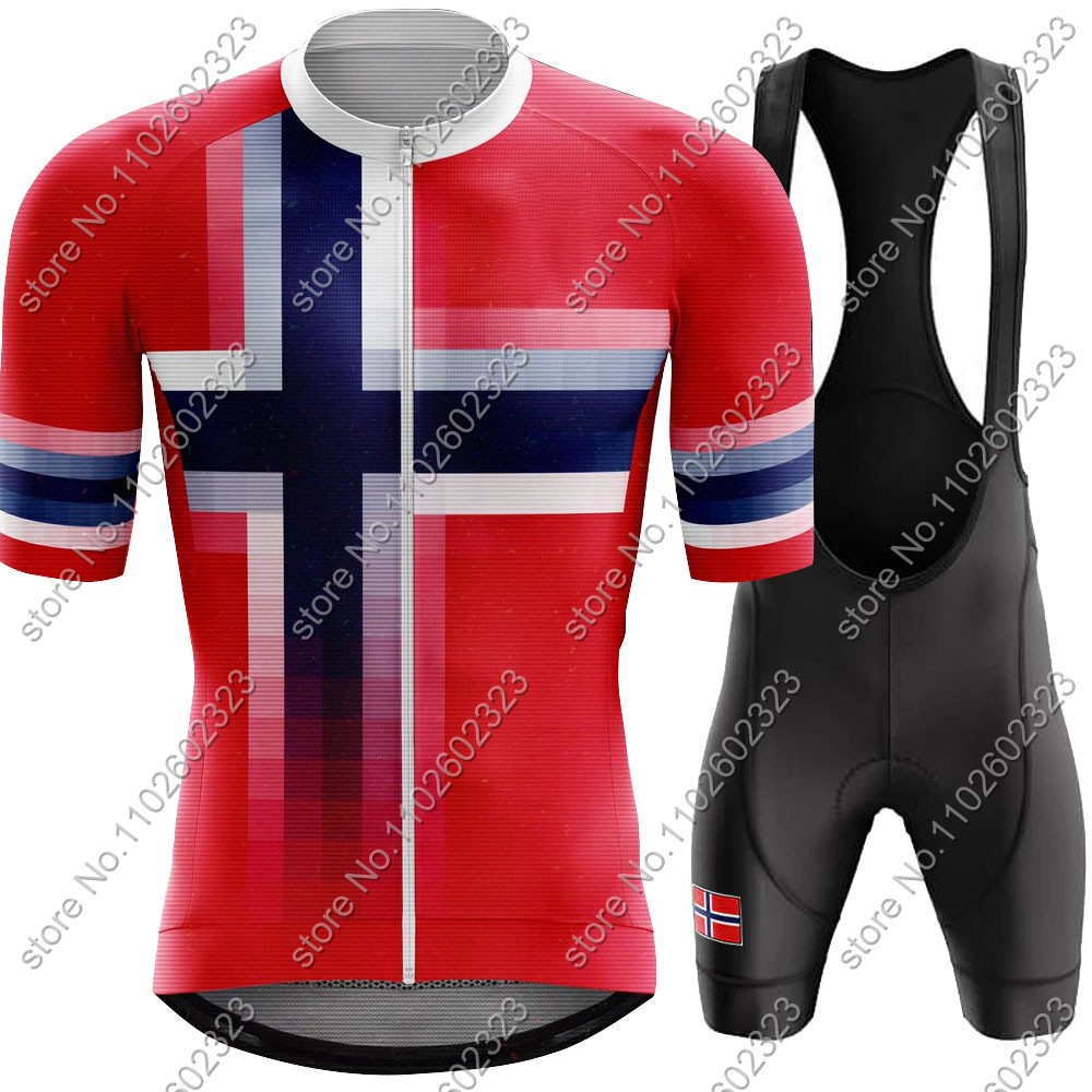 Summer Clothing Sale Men - 2024 Norway ชุดทีมชาติเสื้อเจอร์ซีย์นักปั่นเสื้อผ้าสำหรับปั่นจักรยานเสือภูเขาชุดปั่นจักรยานเสือภูเขากางเกงขาสั้น