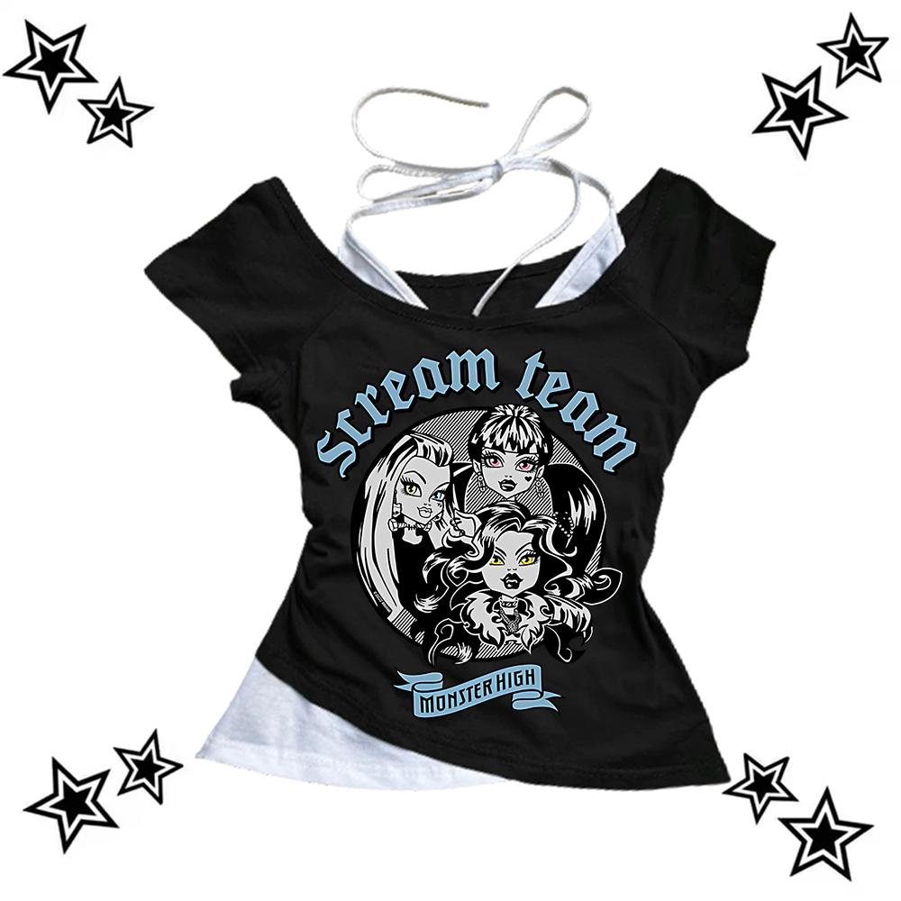 Summer Clothing Newborn - ความงามPunk Fairy Tee Kawaiiเด็กพิมพ์StreetwearสตรีGrunge Crop Tops