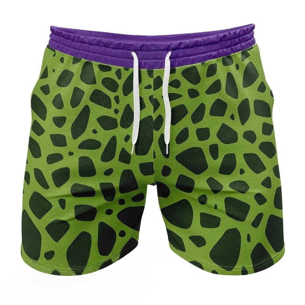 Summer 2026 Kids Clothing - กางเกงขาสั้นอนิเมะดราก้อนบอลเซลล์ ฤดูร้อน 2026 ลายพิมพ์ 3 มิติ