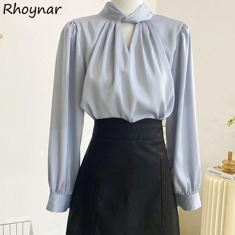 Summer Clothing In French - เสื้อผู้หญิงแขนยาว Temper Office Lady Vintage ภาษาฝรั่งเศสคํา