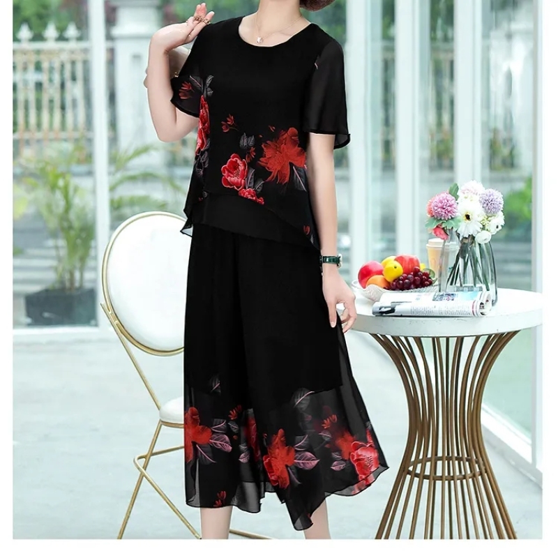 แฟชั่นหรูหราดอกไม้พิมพ์ลูกไม้ช - Summer Clothing Vintage บทวิจารณ์และราคา