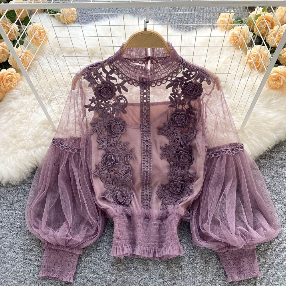 2 ชิ้น/เซ็ตลูกไม้พัฟเสื้อแขนยา - Summer Clothing Vintage บทวิจารณ์และราคา
