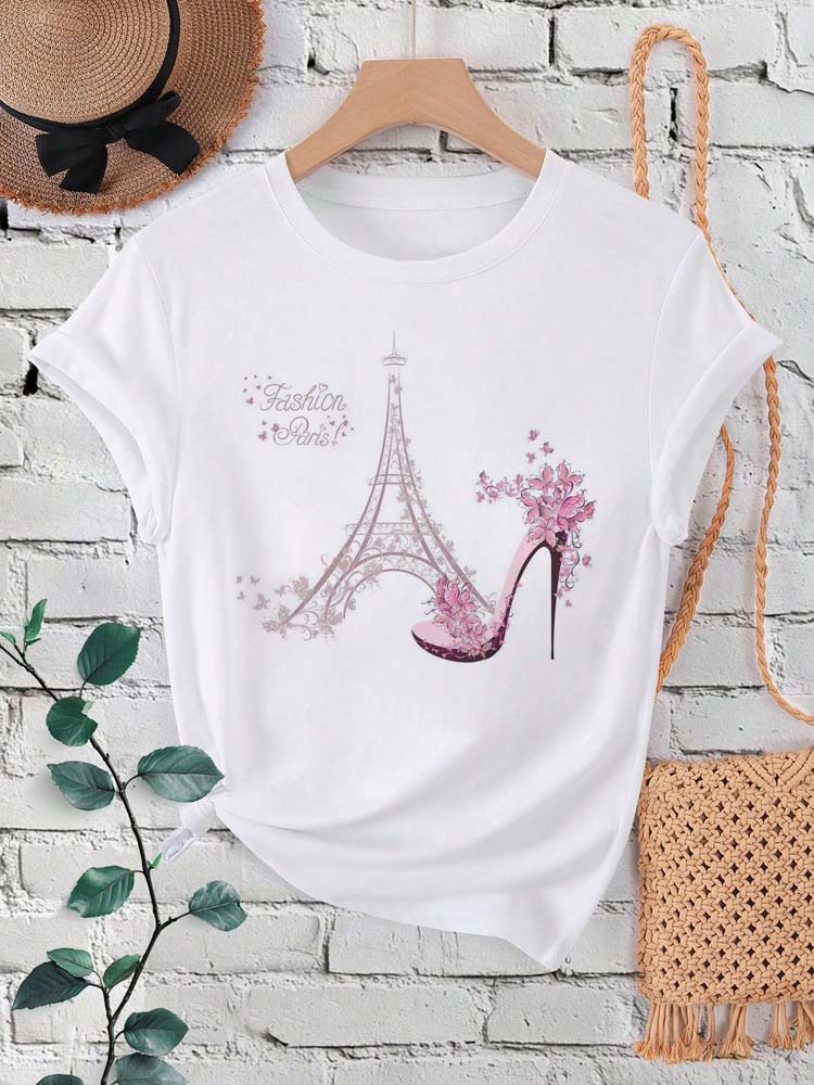 แฟชั่น Paris EIFFEL Tower พิมพ - Summer Clothing In Paris บทวิจารณ์และราคา