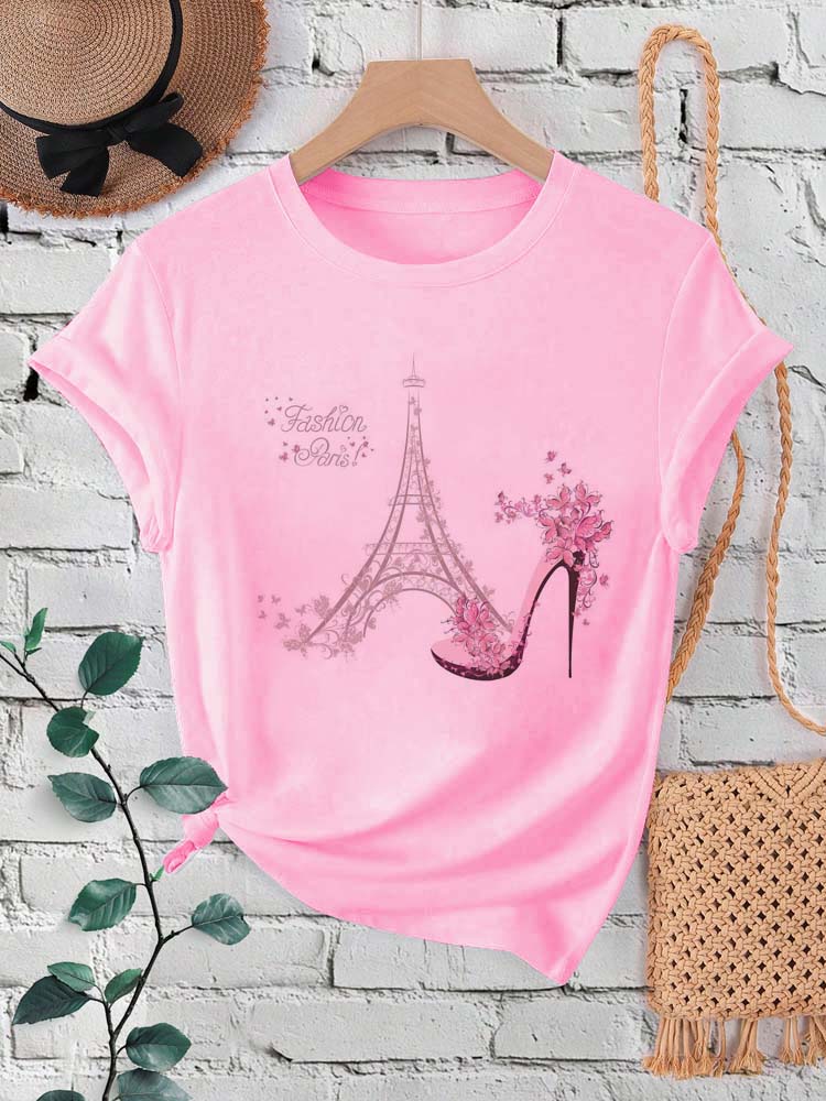 แฟชั่น Paris EIFFEL Tower พิมพ - Summer Clothing In Paris บทวิจารณ์และราคา