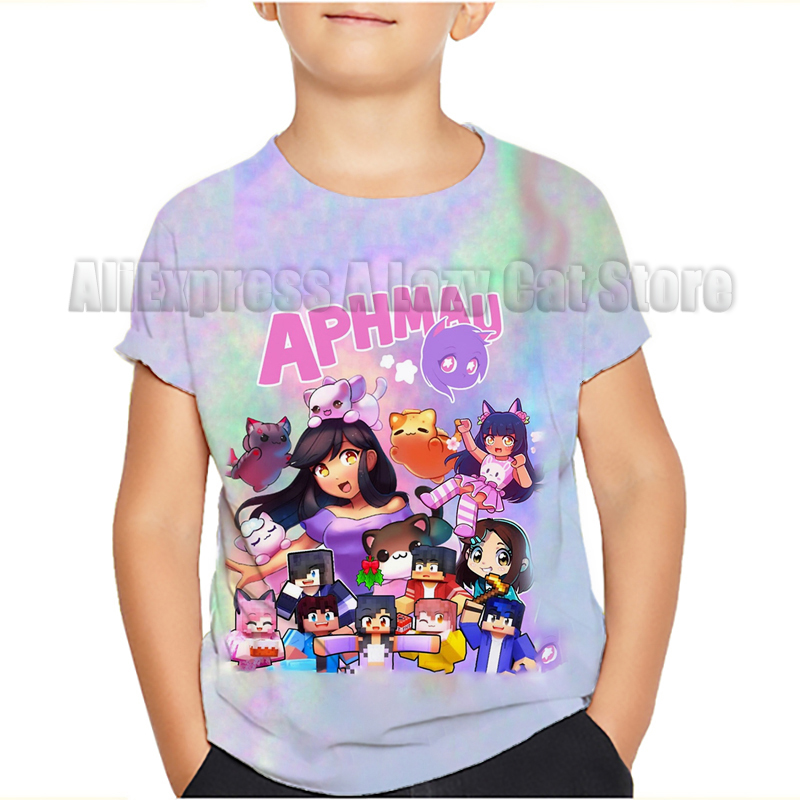 Aphmau meows เสื้อยืดแมวลายการ - Summer Clothing Newborn บทวิจารณ์และราคา