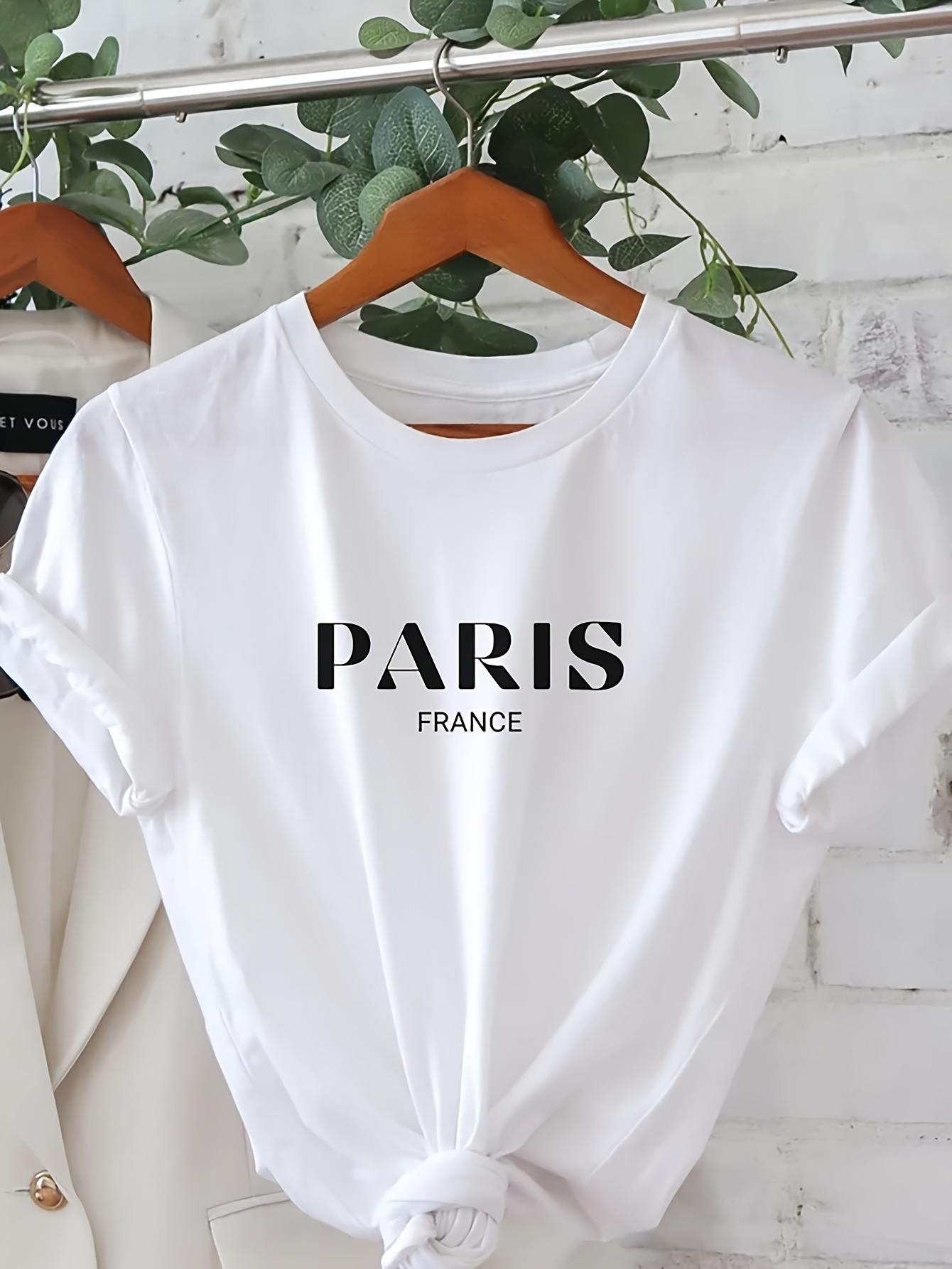 เสื้อยืดคอกลมแขนสั้นลำลองสำหรั - Summer Clothing In Paris บทวิจารณ์และราคา