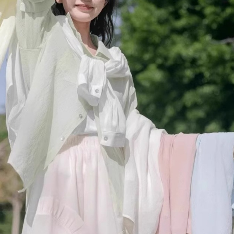 เสื้อเชิ้ตสีลูกกวาดสำหรับผู้หญ - Summer Clothing Young Women บทวิจารณ์และราคา