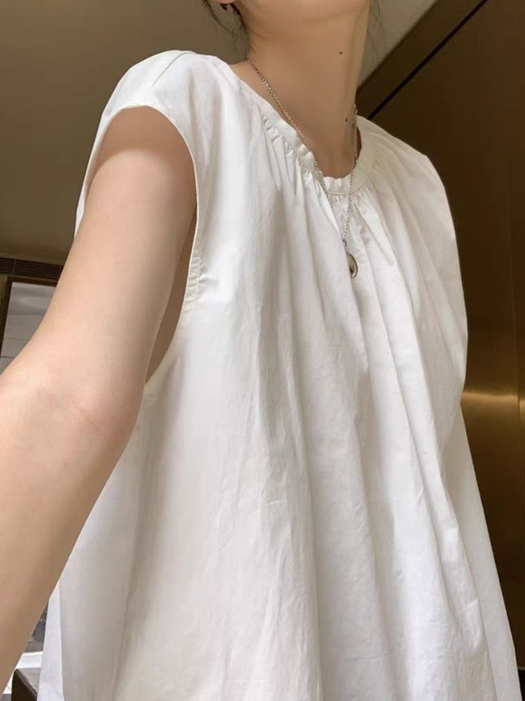 เสื้อเบลาส์แขนกุดผู้หญิงวินเทจ - Summer Clothing In French บทวิจารณ์และราคา