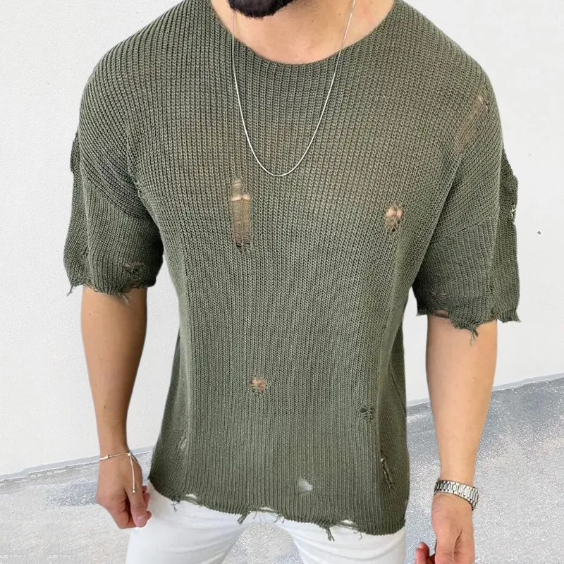 2025 ฤดูร้อนใหม่ผู้ชายสีทึบเสื - Summer Clothing Men 2025 บทวิจารณ์และราคา