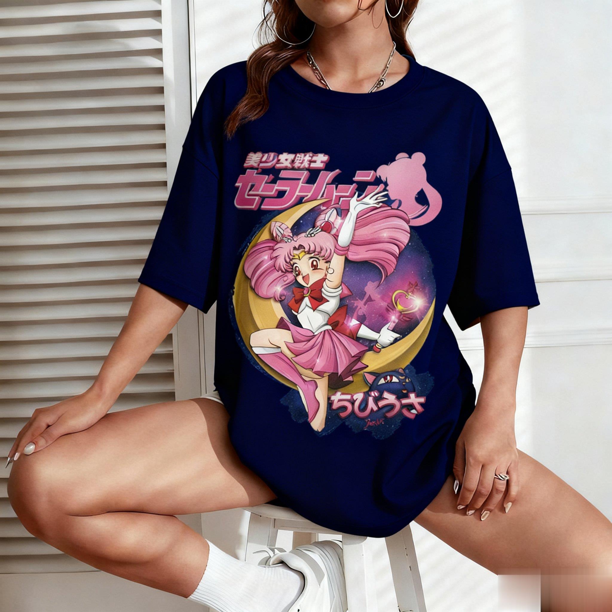 เสื้อยืดลายการ์ตูนเซเลอร์มูน ส - Japanese Summer Clothing Men บทวิจารณ์และราคา