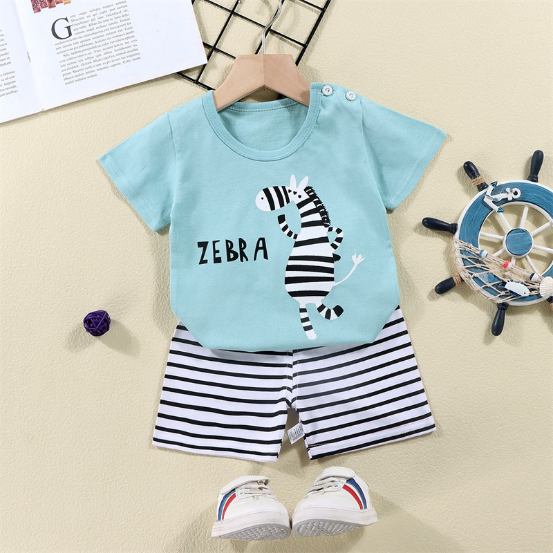 ผ้าฝ้ายTees + กางเกงขาสั้น 2 ช - Summer Clothing Newborn บทวิจารณ์และราคา