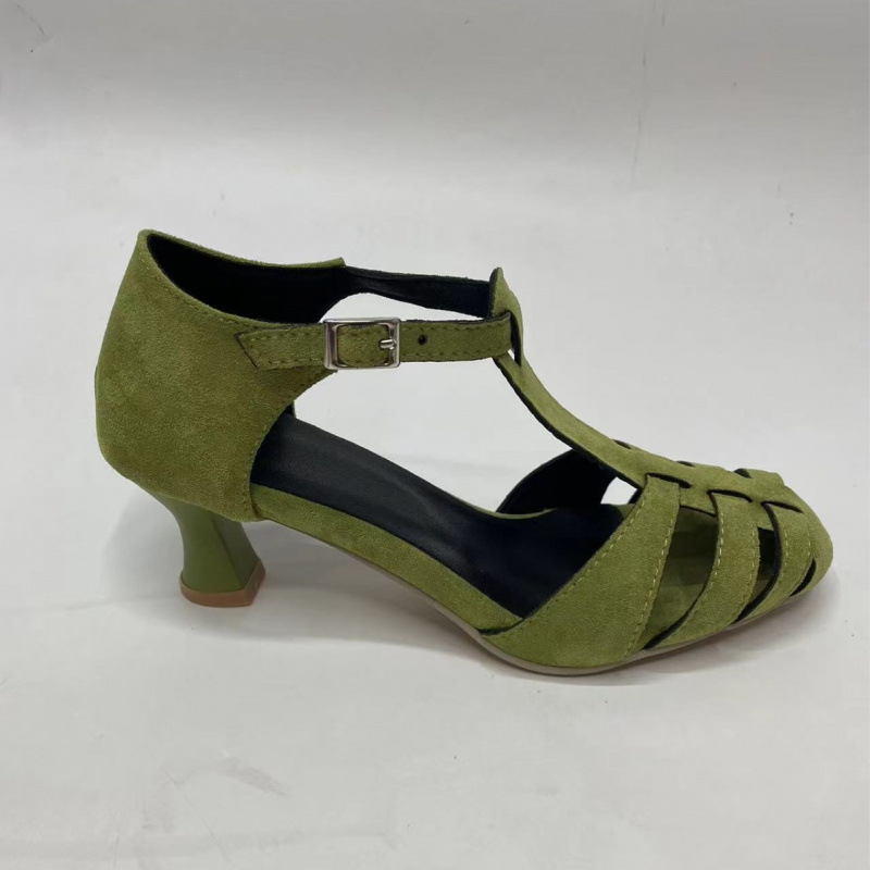 รองเท้าส้นเตี้ยแบบ T-Strap สีเ - Summer Clothing Sale Women บทวิจารณ์และราคา
