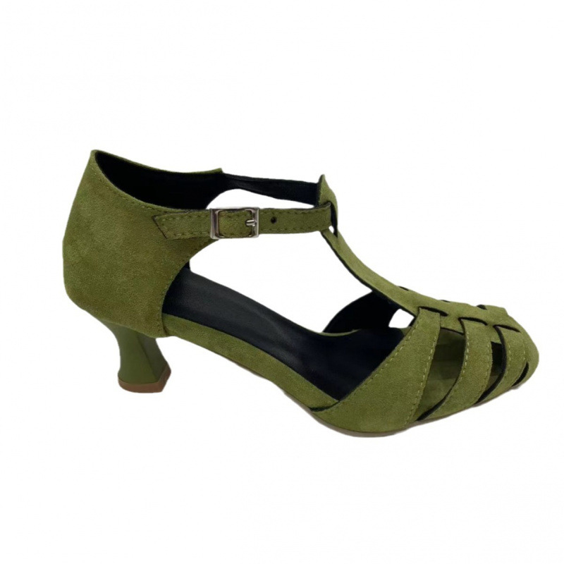รองเท้าส้นเตี้ยแบบ T-Strap สีเ - Summer Clothing Sale Women บทวิจารณ์และราคา