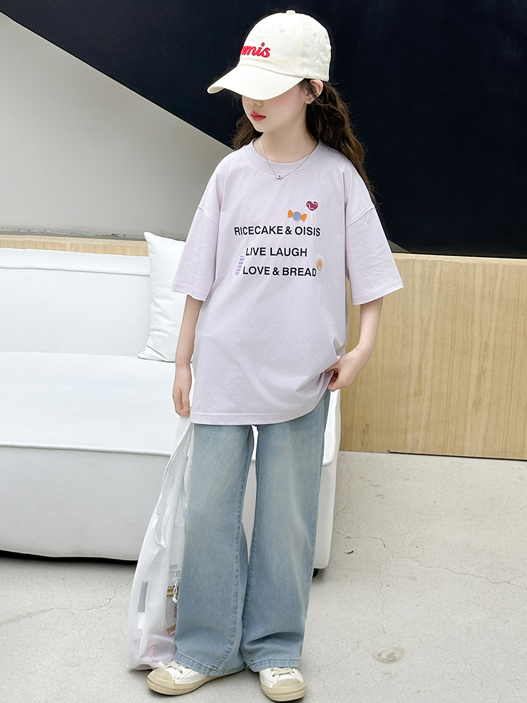 ชุดเสื้อยืดแขนสั้นฤดูร้อนสำหรั - Summer Clothing For Girls บทวิจารณ์และราคา