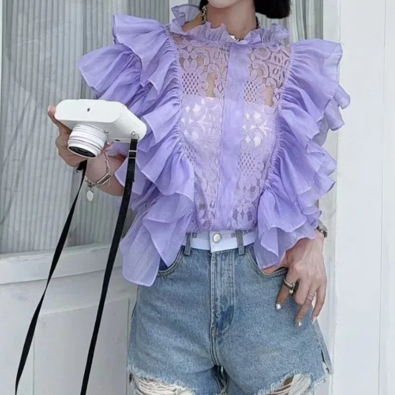 Vintage Elegant Laceกลีบแขนเสื - Summer Clothing In French บทวิจารณ์และราคา