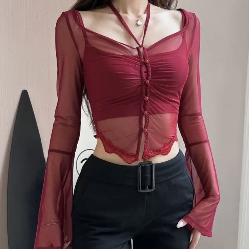 Sheer เสื้อยืดผู้หญิงสาวร้อนฤด - Summer Clothing Young Women บทวิจารณ์และราคา