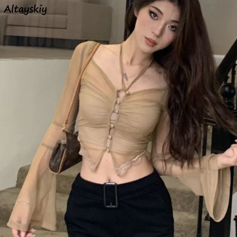 Sheer เสื้อยืดผู้หญิงสาวร้อนฤด - Summer Clothing Young Women บทวิจารณ์และราคา