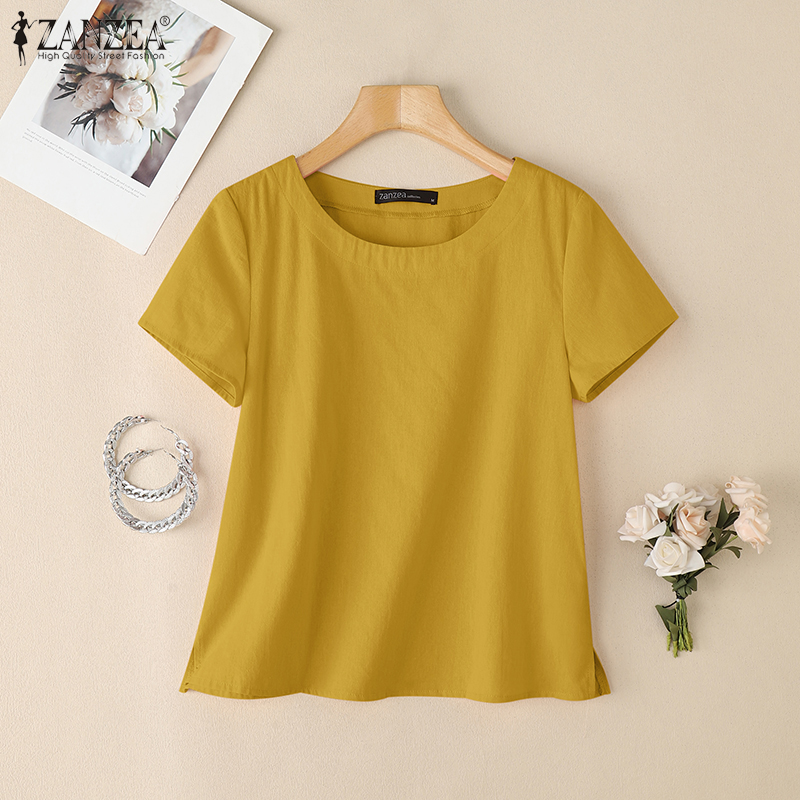 ZANZEA เสื้อผ้าฝ้ายลำลองสำหรับ - Summer Clothing Wear บทวิจารณ์และราคา