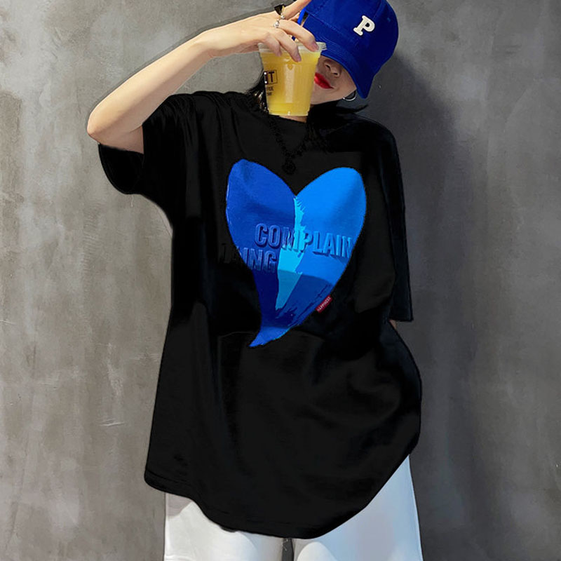 เสื้อแฟชั่นคอกลมแขนสั้นพิมพ์ลา - Summer Clothing Young Women บทวิจารณ์และราคา