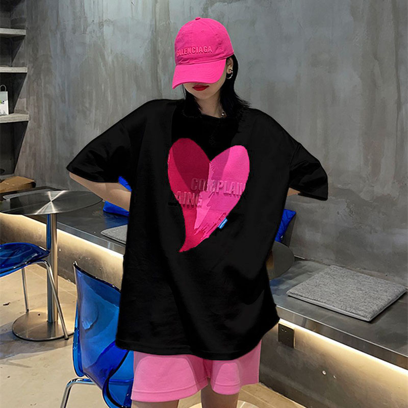 เสื้อแฟชั่นคอกลมแขนสั้นพิมพ์ลา - Summer Clothing Young Women บทวิจารณ์และราคา