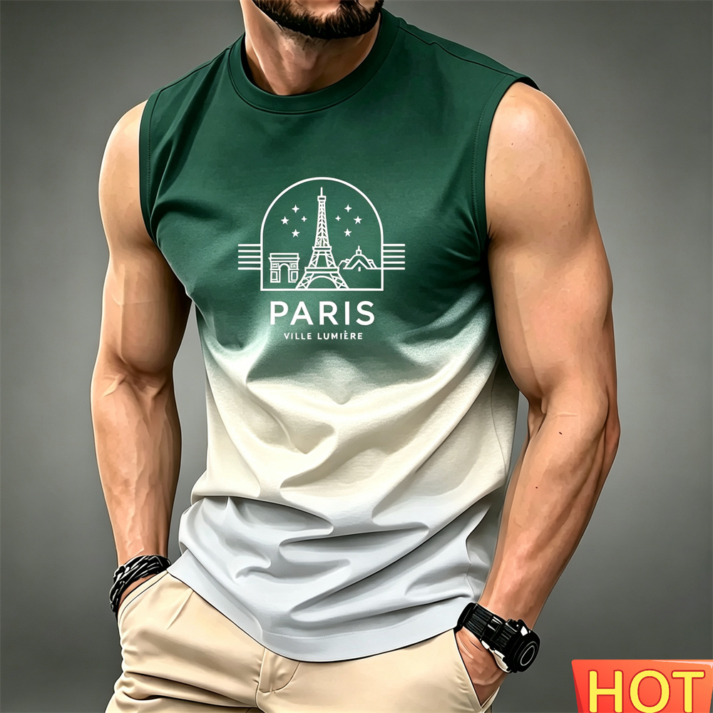 เสื้อยืดแขนกุดไล่เฉดสีสำหรับผู - Summer Clothing In Paris บทวิจารณ์และราคา