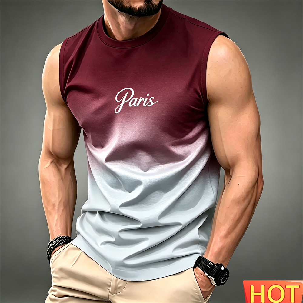 เสื้อยืดแขนกุดไล่เฉดสีสำหรับผู - Summer Clothing In Paris บทวิจารณ์และราคา