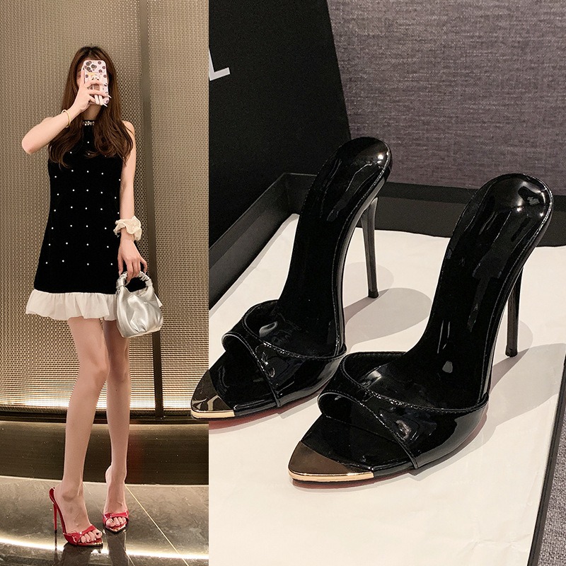 รองเท้าส้นเข็มแบบเปิดนิ้วเท้า  - Summer Clothing Sale Women บทวิจารณ์และราคา
