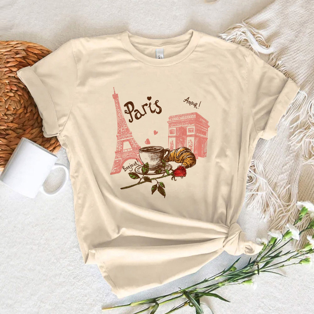 เสื้อยืดผู้หญิงลายพิมพ์ปารีส เ - Summer Clothing In Paris บทวิจารณ์และราคา