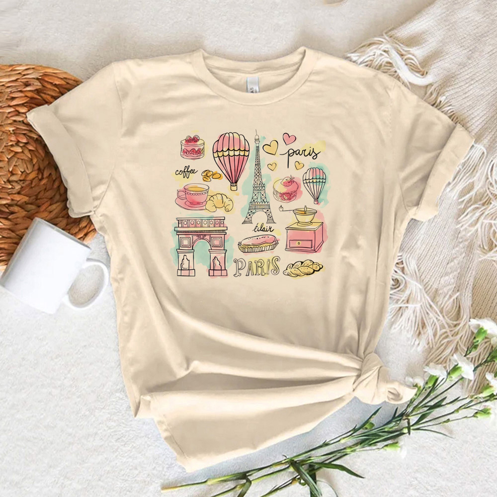 เสื้อยืดผู้หญิงลายพิมพ์ปารีส เ - Summer Clothing In Paris บทวิจารณ์และราคา