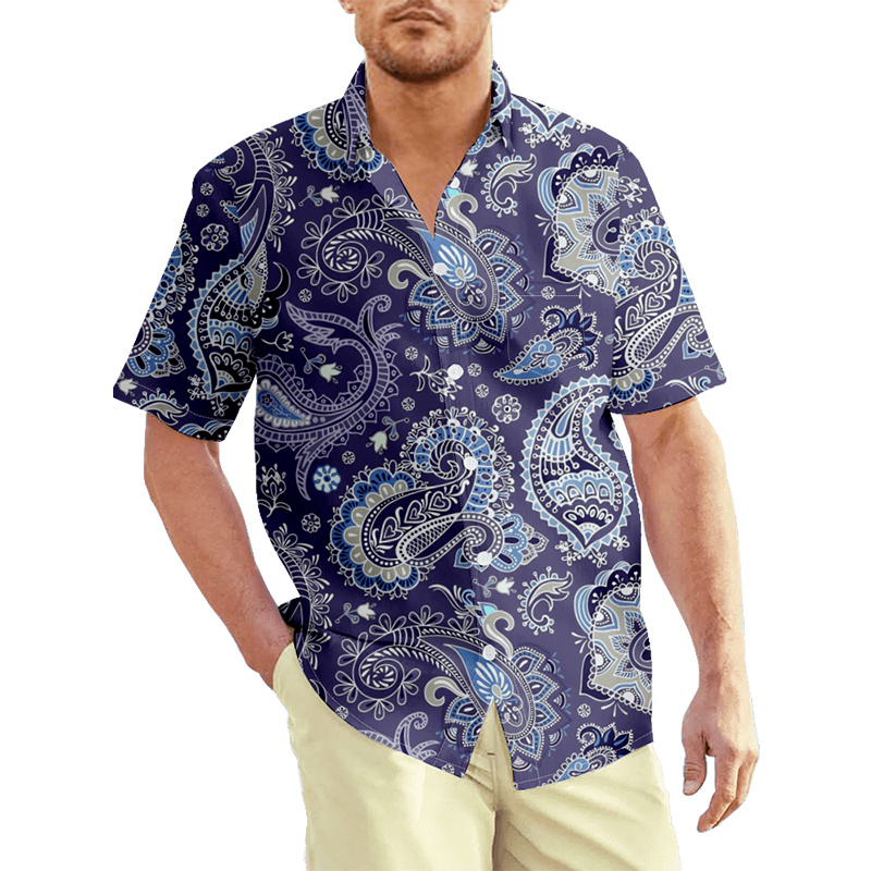 เสื้อเชิ้ตลายพาสลีย์ลายพิมพ์3D - Summer Clothing India บทวิจารณ์และราคา