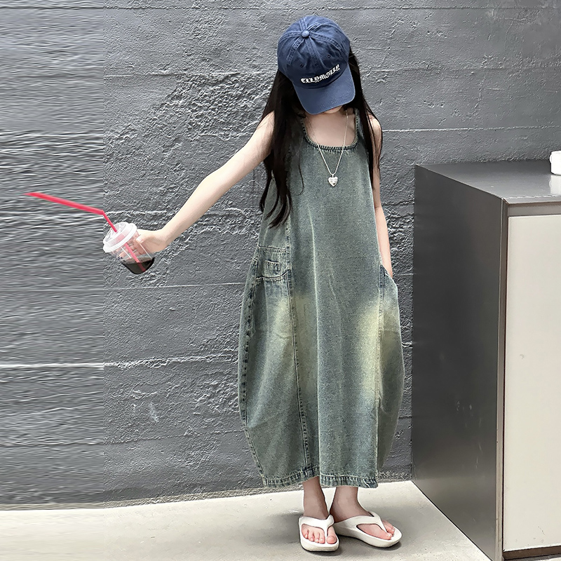 Vintage Blue เด็กหญิงคุณภาพสูง - Summer Clothing Vintage บทวิจารณ์และราคา