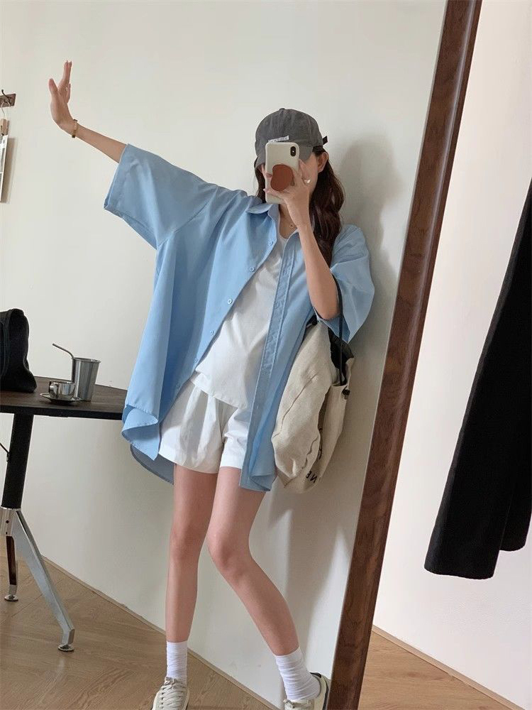 เสื้อเชิ้ตแขนสั้นผู้หญิงไซส์ให - Summer Clothing Wear บทวิจารณ์และราคา