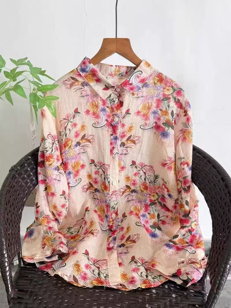 เสื้อเชิ้ตและเสื้อเบลาส์ผ้าลิน - Vintage Summer Clothing Brand บทวิจารณ์และราคา