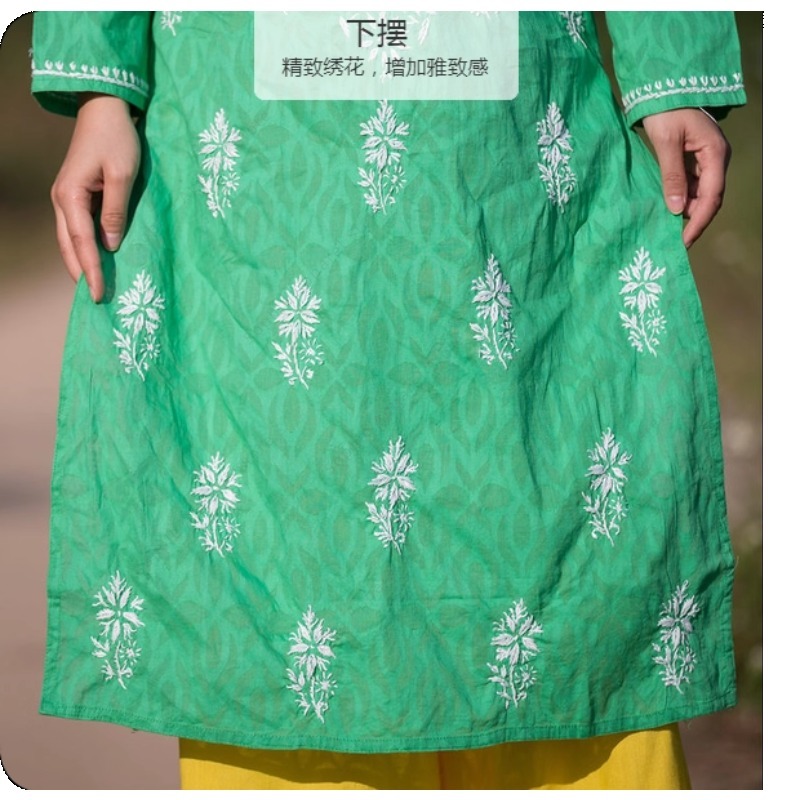 ผู้หญิงปัก Kurti อินเดีย/ปากีส - Summer Clothing India บทวิจารณ์และราคา