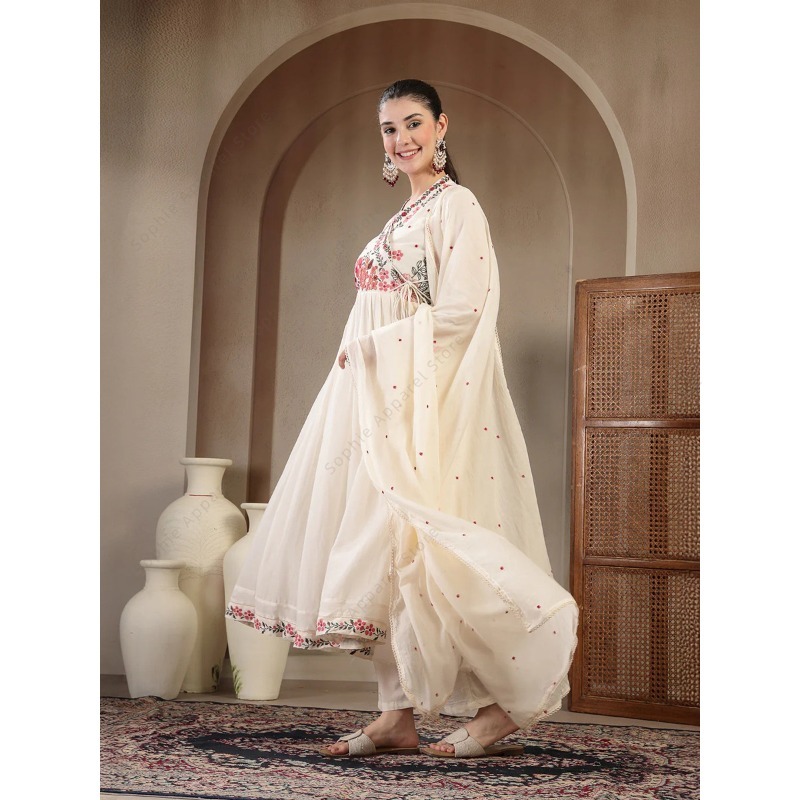 ชุดคุर्ติดีไซน์อานาร์กาลีผ้าฝ้ - Summer Clothing India บทวิจารณ์และราคา