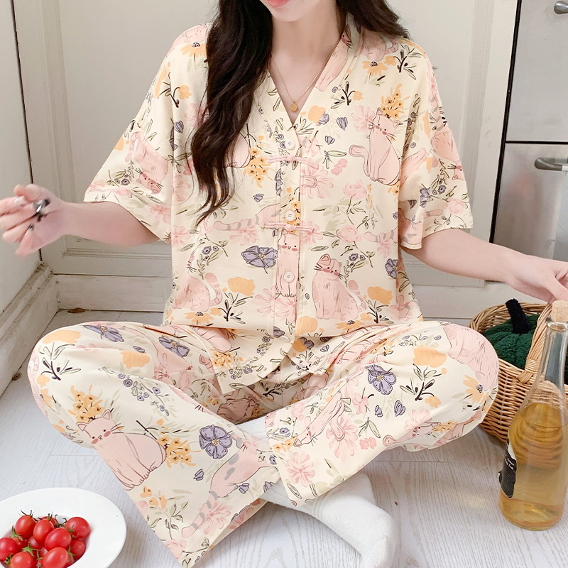 ชุดนอนสตรีชุดกิโมโนแขนสั้นฤดูใ - Summer Clothing Young Women บทวิจารณ์และราคา