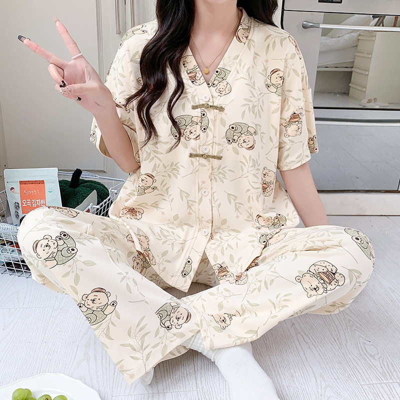 ชุดนอนสตรีชุดกิโมโนแขนสั้นฤดูใ - Summer Clothing Young Women บทวิจารณ์และราคา