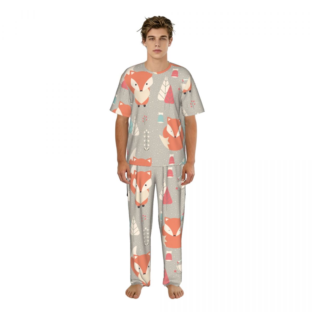 ชุดนอนผู้ชายแขนสั้นกางเกงขายาว - Summer Clothing Patterns บทวิจารณ์และราคา