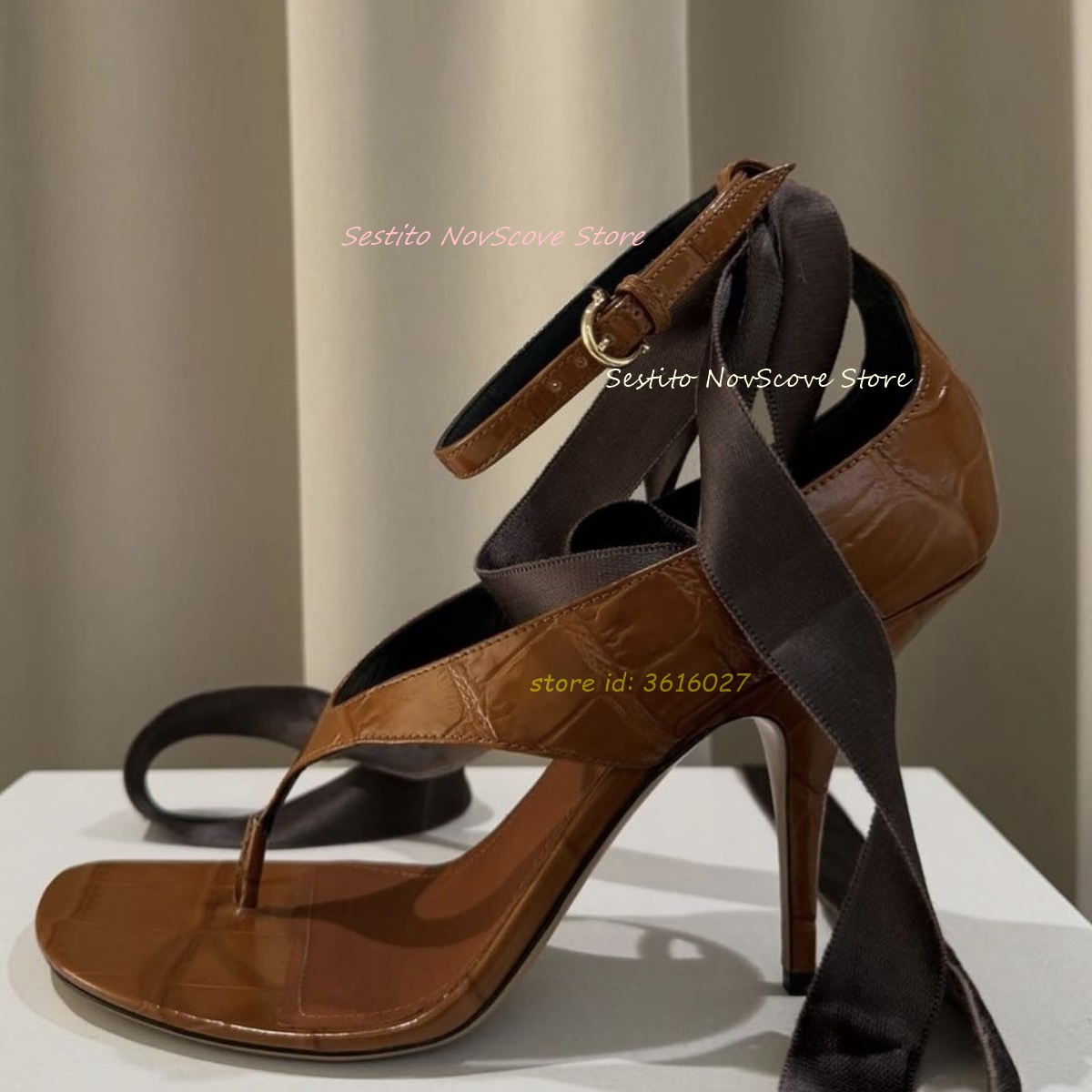 รองเท้าส้นเข็มแบบเปิดนิ้วเท้าส - Summer Clothing Sale Women บทวิจารณ์และราคา